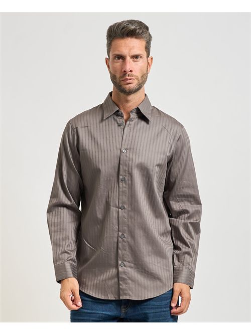 Men's Armani Exchange jacquard cotton shirt ARMANI EXCHANGE | XM001868-AF18836F8041
